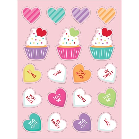 Candy Hearts Stickers, 4 ct